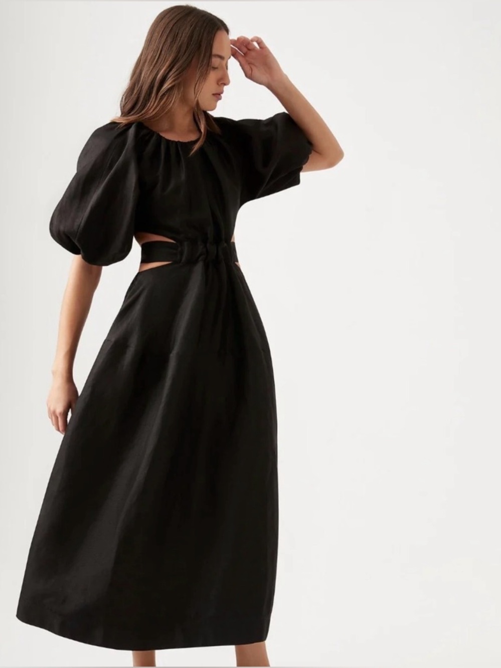 Aje Mimosa Midi Dress, Black, brand new w/o tags never worn Aus size 8 (S) TTS